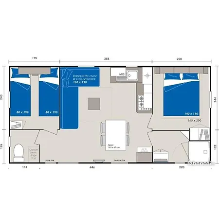 Mobilhome 6 Et 4 Places Terrasses Couvertes - Les Dunes De Contis Campingplads