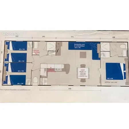 Mobilhome 6 Et 4 Places Terrasses Couvertes - Les Dunes De Contis Campingplads *